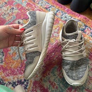 Adidas Women's Beige and Black Sneakers